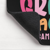 二級先生カラフル文字カスタム マウスパッド (コーナー)