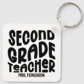 二級先生レトロ文字カスタム キーホルダー (裏面)