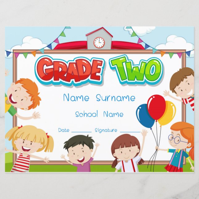 二級卒業証書 (正面)