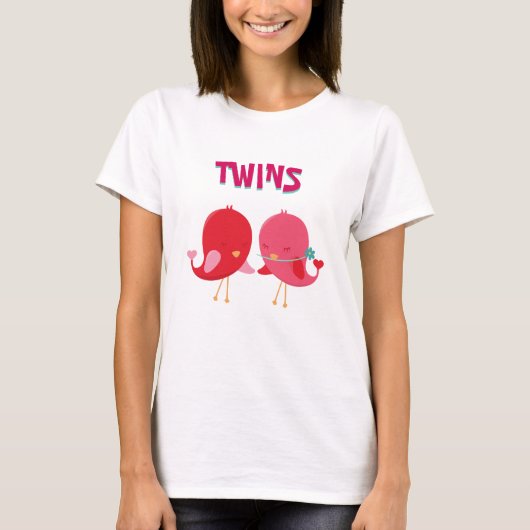 二組の鳥 Tシャツ (正面)