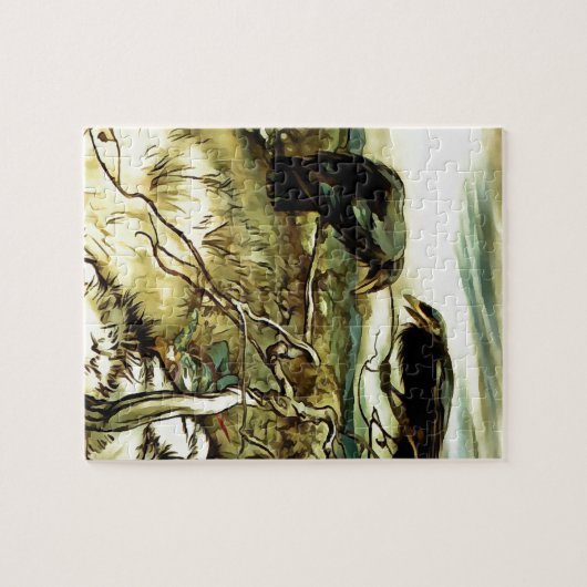 二羽のカラスやトワはマネを作る ジグソーパズル (横)