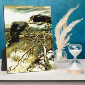 二羽のカラスやトワはマネを作る フォトプラーク (側面)