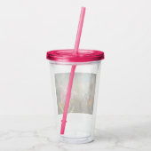 二羽のハミングバードのヒードを持つラン アクリルタンブラー (裏面)