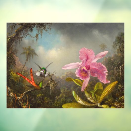 二羽のハミングバードのヒードを持つラン ウィンドウサイン (シート3)