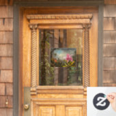 二羽のハミングバードのヒードを持つラン ウィンドウサイン (ホームデコレーション)