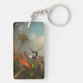 二羽のハミングバードのヒードを持つラン キーホルダー (裏面)