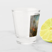 二羽のハミングバードのヒードを持つラン ショットグラス (左)