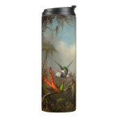 二羽のハミングバードのヒードを持つラン タンブラー (回転左)