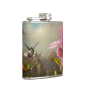 二羽のハミングバードのヒードを持つラン フラスク (右)