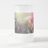 二羽のハミングバードのヒードを持つラン フロストグラスビールジョッキ (中央)