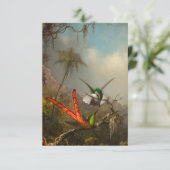 二羽のハミングバードのヒードを持つラン 出欠カード (スタンド正面)