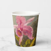 二羽のハミングバードのヒードを持つラン 紙コップ (裏面)