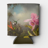 二羽のハミングバードのヒードを持つラン 缶クーラー (正面)