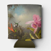 二羽のハミングバードのヒードを持つラン 缶クーラー (裏面)