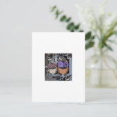 二羽のフクロウ ポストカード (スタンド正面)