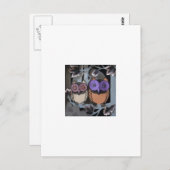 二羽のフクロウ ポストカード (正面/裏面)