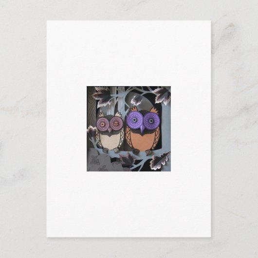 二羽のフクロウ ポストカード (正面)