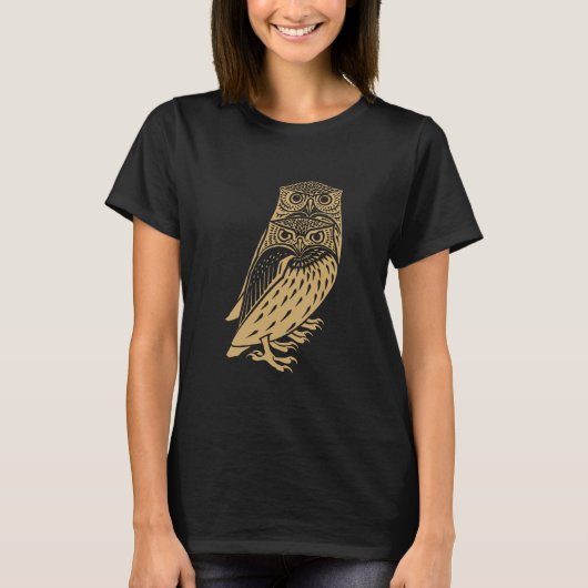 二羽のフクロウ Tシャツ (正面)