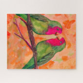 二羽のラバードパロッツパズル ジグソーパズル (横)