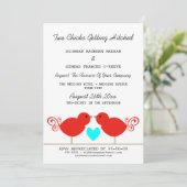 二羽の女の子が結婚する レズビアン ウェディング 招待状 (スタンド正面)