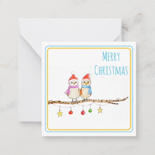 二羽の小さな鳥 ノートカード (正面)