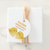 二羽の小さな鶏を持つハッピーイースター フェイバータグ (インサイチュ)