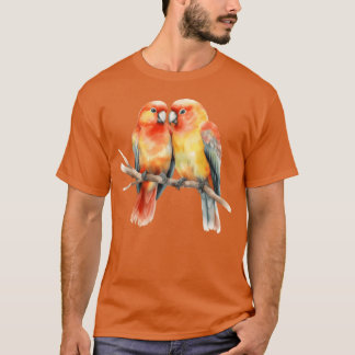 二羽の恋する鳥のギフト Tシャツ