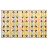 二羽の格子状のひまわり ファブリック (ヤード)