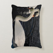 二羽の白鳥 アクセントクッション (正面(垂直))