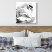 二羽の白鳥 キャンバスプリント (インサイチュ (寝室))