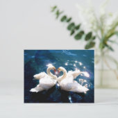 二羽の白鳥 ポストカード (スタンド正面)