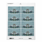 二羽の白鳥 ラベル (フルシート)