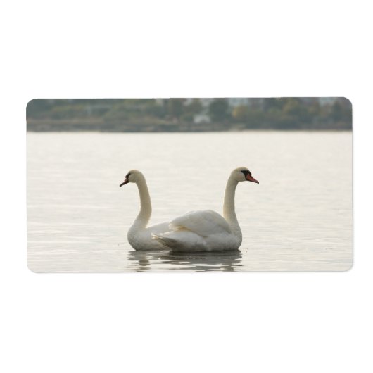 二羽の白鳥 ラベル (正面)