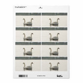 二羽の白鳥 ラベル (フルシート)