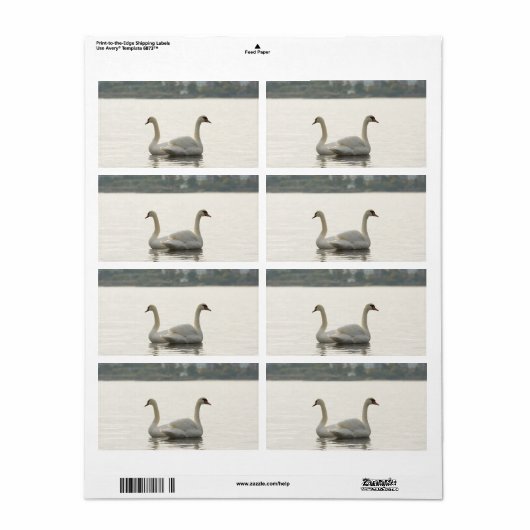 二羽の白鳥 ラベル (フルシート)