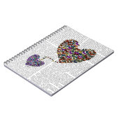 二羽の蝶ハート ノートブック (左側)