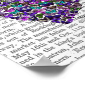 二羽の蝶ハート ポスター (角)