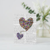 二羽の蝶ハート ポストカード (スタンド正面)