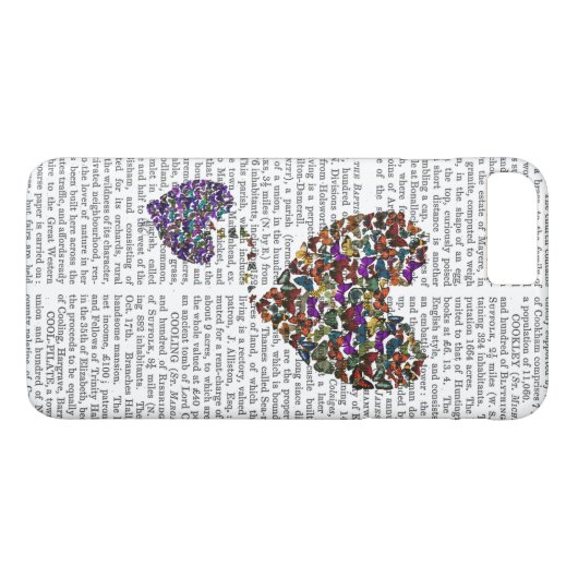 二羽の蝶ハート Case-Mate iPhoneケース (裏面(横))