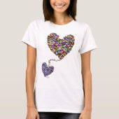 二羽の蝶ハート Tシャツ (正面)