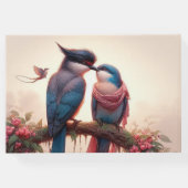 二羽の鳥のフラット サンクス カード ゲストブック (裏面)