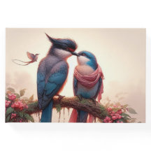 二羽の鳥のフラット サンクス カード