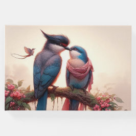 二羽の鳥のフラット サンクス カード ゲストブック