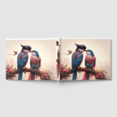 二羽の鳥のフラット サンクス カード ゲストブック (全面)