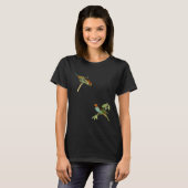 二羽の鳥ヴィンテージレトロガーデン Tシャツ (正面フル)