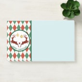 二羽の鹿が型に飛びアーガイル込む素朴 ポストイット (オフィス)