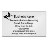 二羽シルエット個人相談会 マグネット名刺 (正面)