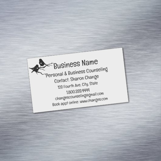 二羽シルエット個人相談会 マグネット名刺 (インサイチュ)