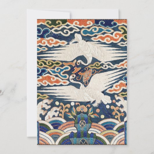 二羽鶴の上級の身分のバッジヒョンバエ 招待状 (正面)