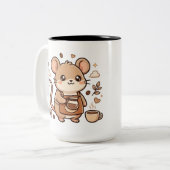 二色かわいいコーヒーマウス マグ (正面左)